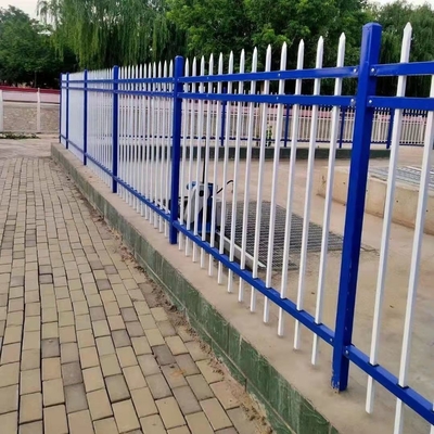 Le PVC de cour a enduit la palissade en acier galvanisée clôturant l'OEM d'ODM