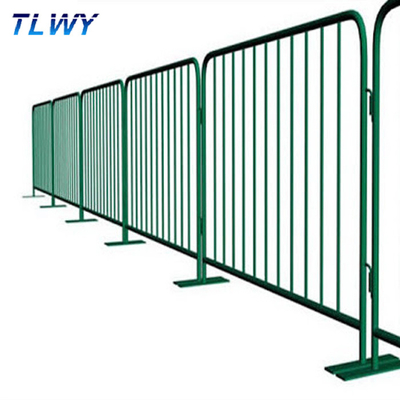 Anping TLWY a galvanisé les barrières en acier piétonnières de contrôle des foules saupoudrent le revêtement