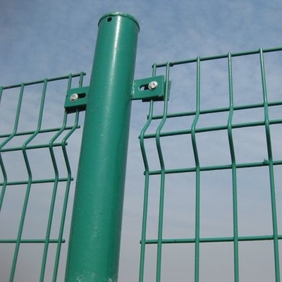 Vert galvanisé de Mesh Fence With Square Post RAL 6005 de fil de l'acier 3D