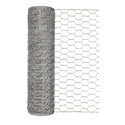 Largeur 0.5M-2.0M Galvanized Chicken Wire Mesh Roll Hot Dipped Galvanized