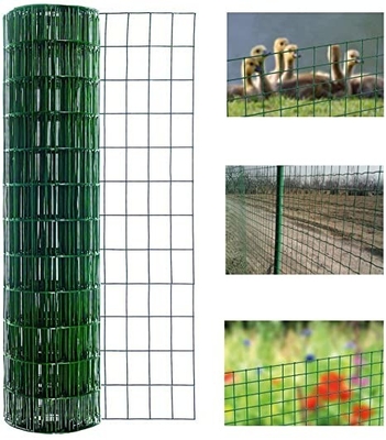 3/8 pouce 9.5mm Mesh Fencing soudé par fil enduit vert BWG23-19
