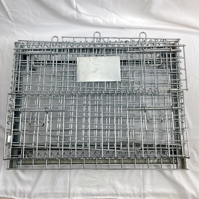 Métal empilable se pliant de boîte de grille d'entrepôt de cages de palette de la maille Q235