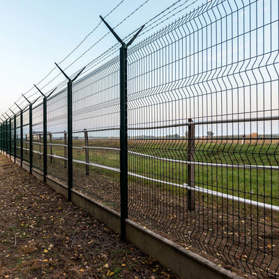 La sécurité dans les aéroports de petit pain haut de 1.8m 30m clôturant le PVC de vert de l'Europe a enduit