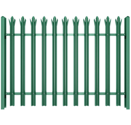 La clôture de palissade de section de la taille 1500mm D pâlit le PVC enduit