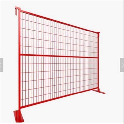 Barrière mobile rouge orange Temporary Fence Panels 24kg 2400mm*2100mm de fil