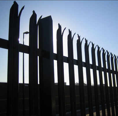 Barrière assemblée de 2,4 M High Palisade Security/clôture en acier galvanisée de palissade
